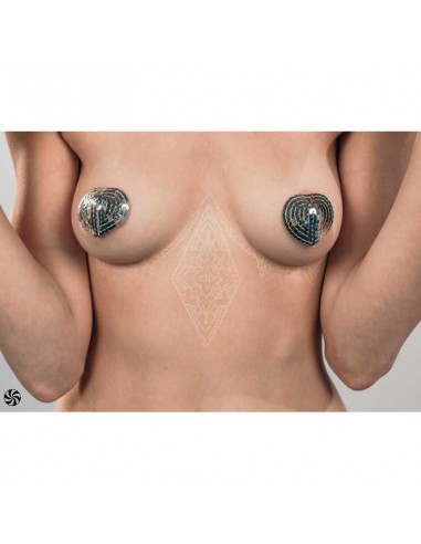 Naklejki na sutki, nasutniki Pasties Burlesque Rand Silver - Nasutniki - 3