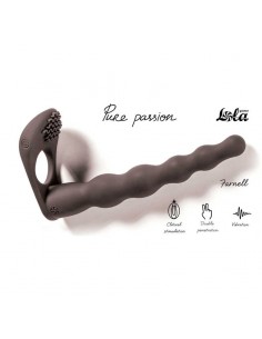 Strapon Z Wibracjami Pure Passion Farnell Black - Strap-ony, dilda na pasku z wibracją - 1