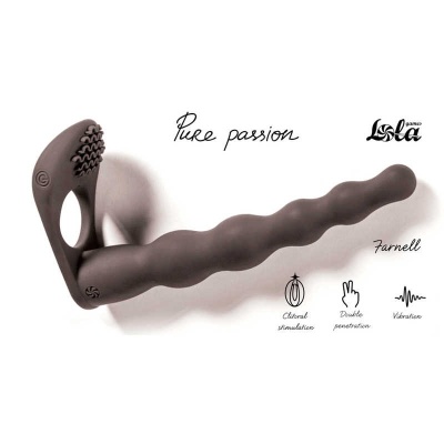 Strapon Z Wibracjami Pure Passion Farnell Czarny - 1