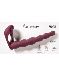 Strapon Z Wibracjami Pure Passion Farnell Wine Red - Strap-ony, dilda na pasku z wibracją - 1