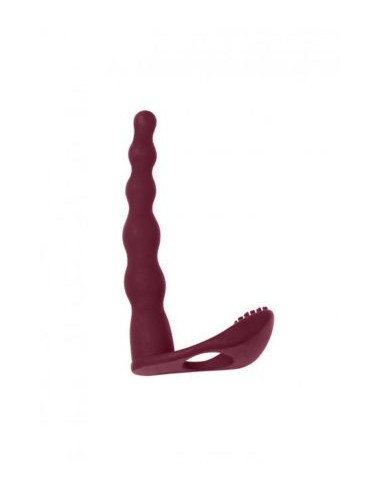 Strapon Z Wibracjami Pure Passion Farnell Wine Red - Strap-ony, dilda na pasku z wibracją - 2