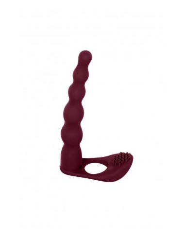 Strapon Z Wibracjami Pure Passion Farnell Wine Red - Strap-ony, dilda na pasku z wibracją - 3
