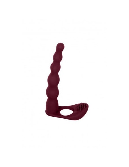 Strapon Z Wibracjami Pure Passion Farnell Wine Red - Strap-ony, dilda na pasku z wibracją - 3