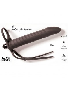 Strapon Z Wibracjami Pure Passion Rori Black - Strap-ony, dilda na pasku z wibracją - 1