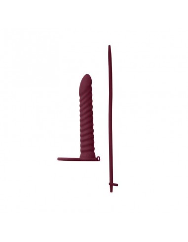 Strapon Z Wibracjami Pure Passion Rori Wine Red - Strap-ony, dilda na pasku z wibracją - 3