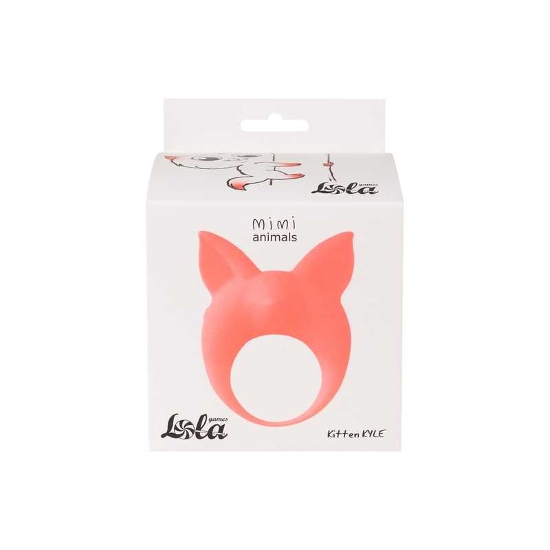 Pierścień erekcyjny z wibracją Animals Kitten Kyle - silikonowy, 1 tryb, 7,8 cm, średnica wewnętrzna 3,5 cm - 2