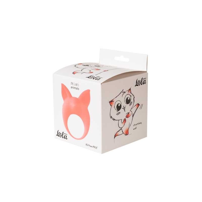 Pierścień erekcyjny z wibracją Animals Kitten Kyle - silikonowy, 1 tryb, 7,8 cm, średnica wewnętrzna 3,5 cm - 3
