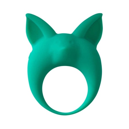 Pierścień wibracyjny na prącie Animals Kitten Kyle Green - hipoalergiczny silikon, 1 tryb wibracji, średnica wewnętrzna 3,5 cm - 1