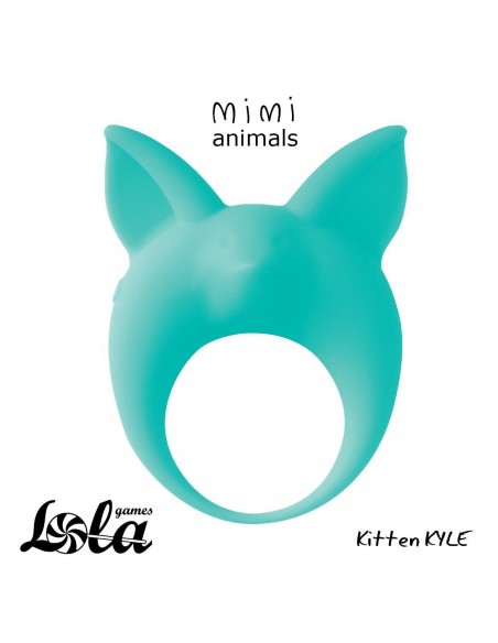 Pierścień Z Wibracjami Mimi Animals Kitten Kyle Zielony - Pierścienie erekcyjne wibrujące - 3