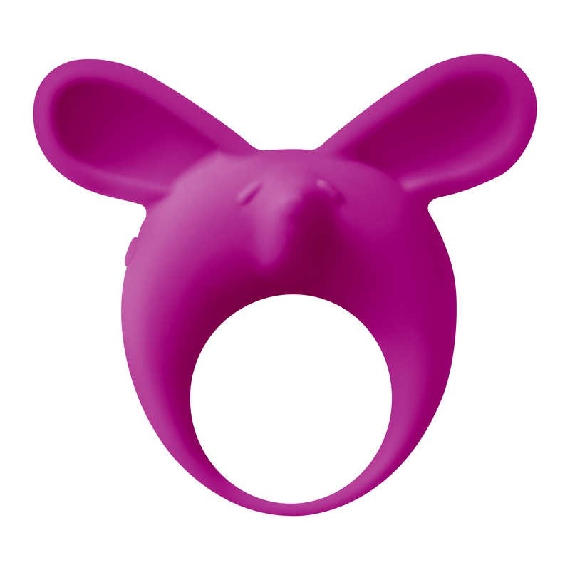 Pierścień wibracyjny MiMi Animals Fennec Phil Purple - silikonowy pierścień z pociskiem, średnica wewnętrzna 3,5 cm - 1