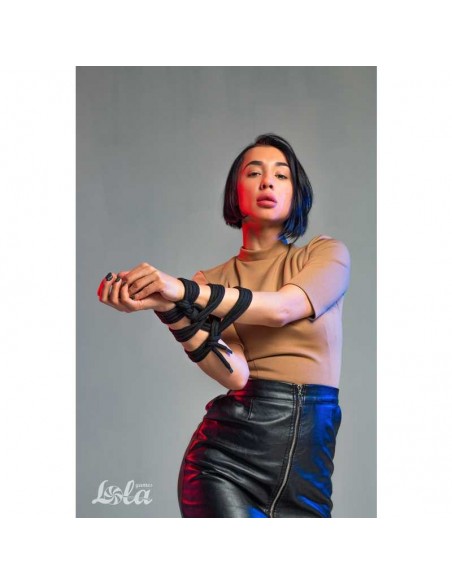 Lina BDSM Rope Party Hard Do Not Disturb Black 5 m - Liny, sznury BDSM - 2