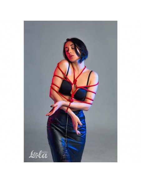 Lina BDSM Rope Party Hard Do Not Disturb Red 5 m - Liny, sznury BDSM - 2