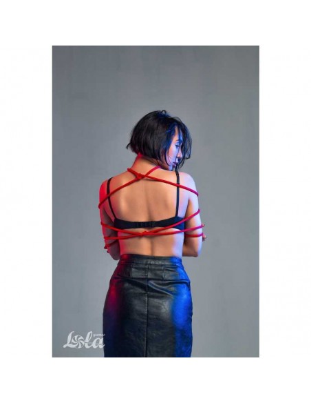 Lina BDSM Rope Party Hard Do Not Disturb Red 5 m - Liny, sznury BDSM - 3