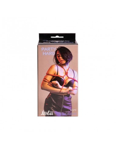 Lina BDSM Rope Party Hard Do Not Disturb Red 5 m - Liny, sznury BDSM - 6