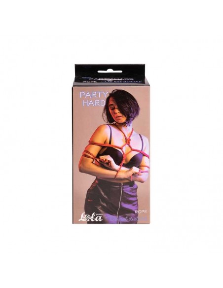 Lina BDSM Rope Party Hard Do Not Disturb Red 5 m - Liny, sznury BDSM - 6