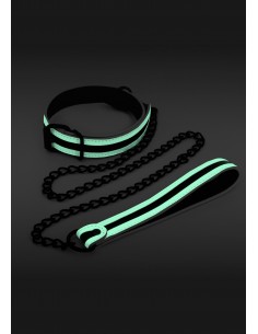 Neonowa Obroża Ze Smyczą Glo Collar And Leash - Chokery, obroże i smycze - 1