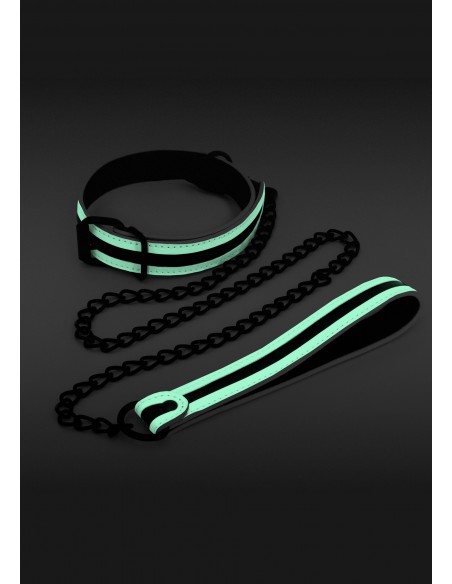 Neonowa Obroża Ze Smyczą Glo Collar And Leash - Chokery, obroże i smycze - 1