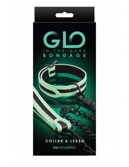 Neonowa Obroża Ze Smyczą Glo Collar And Leash - Chokery, obroże i smycze - 2