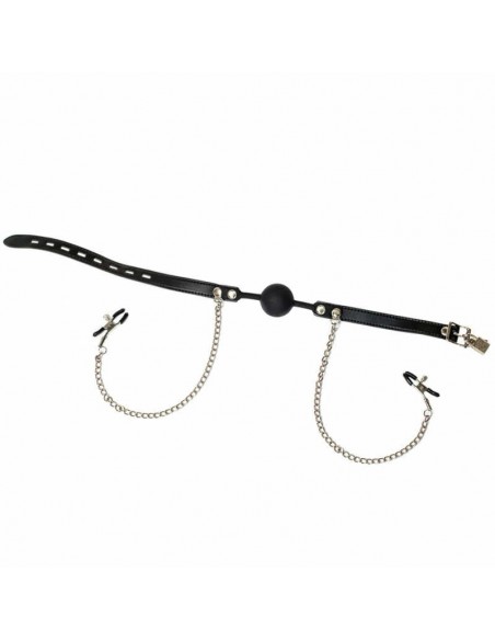 Knebel Ball Gag With Nipple Clamps Party Hard Hentai - Kneble do ust - 1