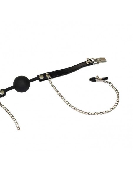 Knebel Ball Gag With Nipple Clamps Party Hard Hentai - Kneble do ust - 2