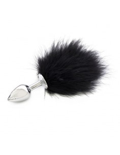 Korek analny Butt plug PonyTail Futerkowy Czarny - Korki analne z ogonkiem - 1