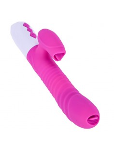 Nowoczesny Masażer z Króliczkiem i Języczkiem + Pulsacja - Wibratory Króliczki - 1