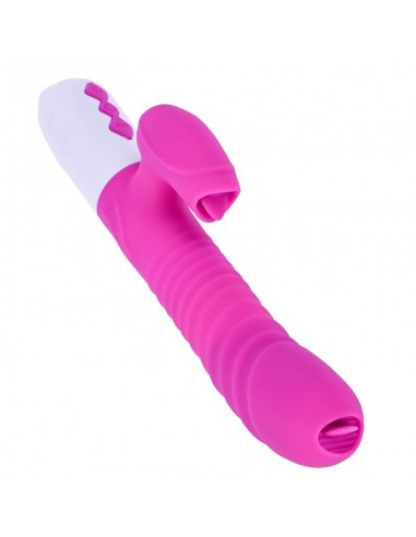 Nowoczesny Masażer z Króliczkiem i Języczkiem + Pulsacja - Wibratory Króliczki - 1