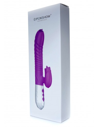 Nowoczesny Masażer z Króliczkiem i Języczkiem + Pulsacja - Wibratory Króliczki - 21