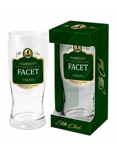 Elite Club - szklanka do piwa 500 ml - Prawdziwy facet - Urodziny, 18-stka - 1