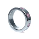 Metalowy Pierścień na Penisa z Diamentami Rose rozm. L - 1