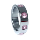 Metalowy Pierścień na Penisa z Diamentami Rose rozm. L - 4