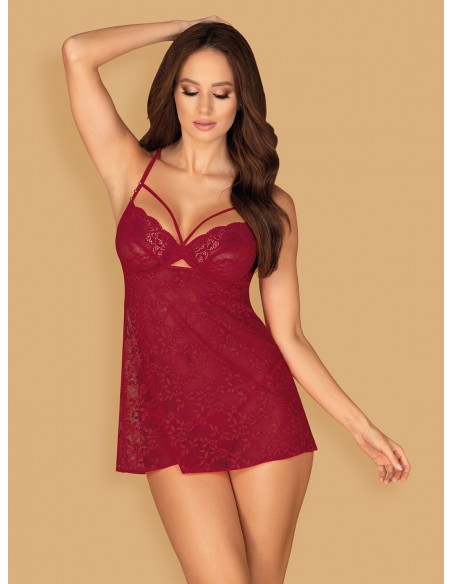 Ivetta Babydoll I Stringi Czerwona   - Babydoll - 3