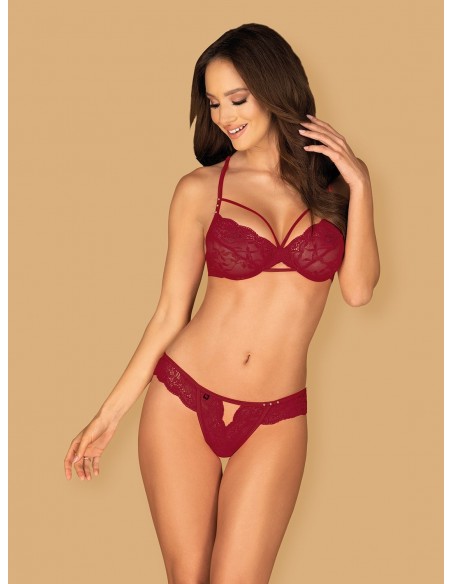 Komplet Bielizny Ivetta Czerwony - Komplety bielizny erotycznej - 3
