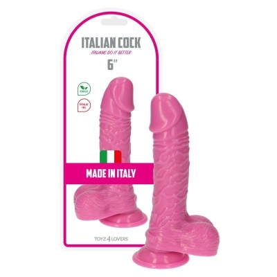 Realistyczne dildo Michelangelo Pink z przyssawką - 1 2