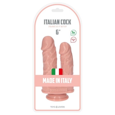 Podwójne dildo Caino e Abele Flesh 15,2 cm cieliste - 1 2