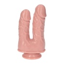Podwójne dildo Caino e Abele Flesh 15,2 cm cieliste - 6