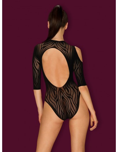 B130 Body Czarne Delikatnie Prześwitujące - Body - 6