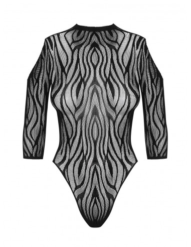 B130 Body Czarne Delikatnie Prześwitujące - Body - 7