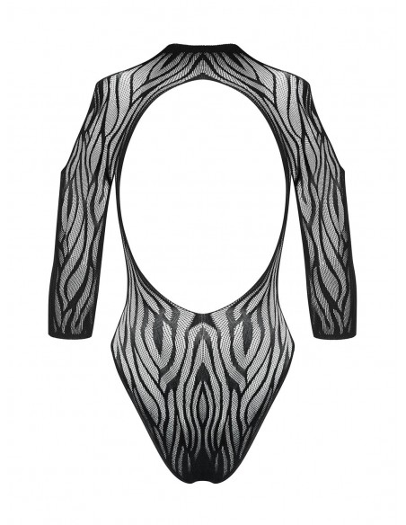 B130 Body Czarne Delikatnie Prześwitujące - Body - 8