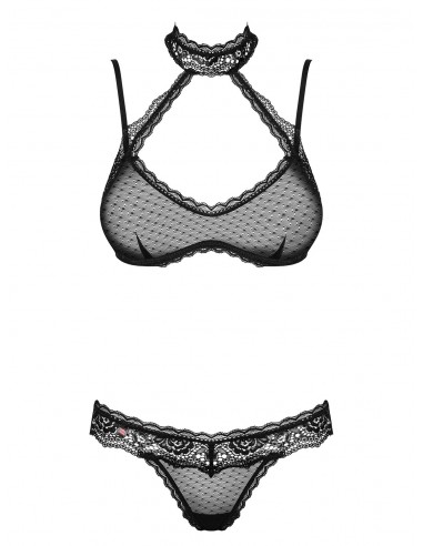 Komplet Bielizny Claudusia 2-Częściowy Czarny  S/M - Komplety bielizny erotycznej - 5
