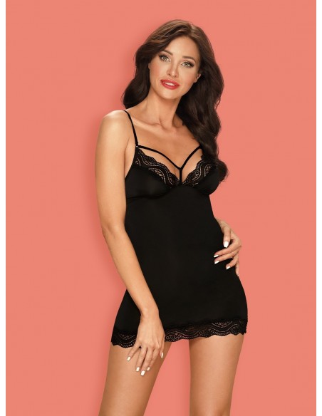 Bielizna Nocna Diyosa Koszulka I String Czarna L/Xl - Koszule nocne - 3