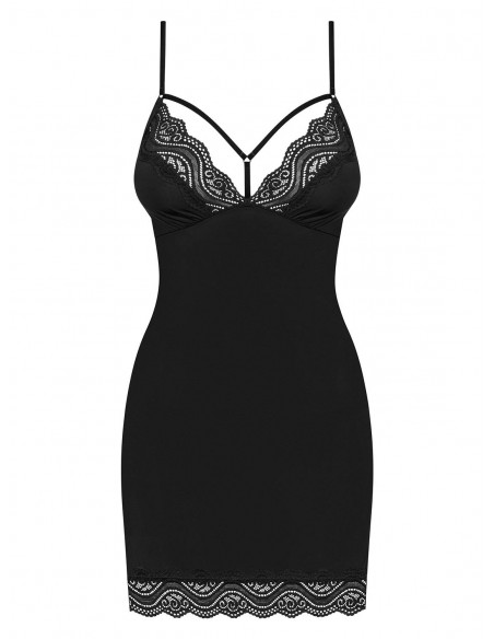 Bielizna Nocna Diyosa Koszulka I String Czarna L/Xl - Koszule nocne - 5