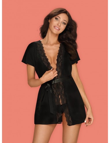 Szlafrok Diyosa Peniuar Czarny - Szlafroki, kimona - 3