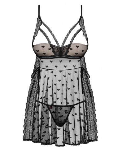 Bielizna nocna Heartia Babydoll Czarna L/Xl - Babydoll - 5