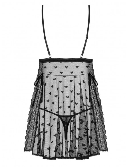 Bielizna nocna Heartia Babydoll Czarna L/Xl - Babydoll - 6