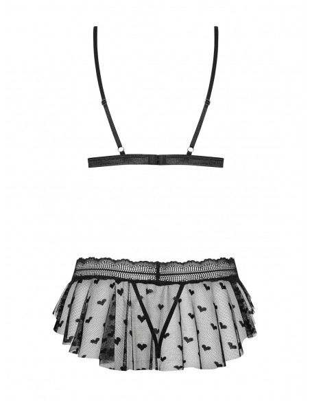 Komplet Bielizny Heartia 2-Częściowy Czarny L/Xl - Komplety bielizny erotycznej - 6