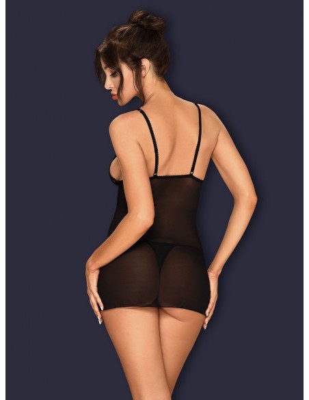 Bielizna Nocna Lucita Koszulka I Stringi Czarna  S/M - Koszule nocne - 4