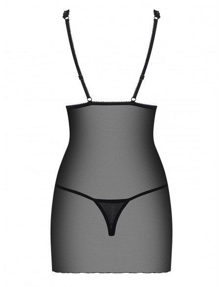 Bielizna Nocna Lucita Koszulka I Stringi Czarna  S/M - Koszule nocne - 6