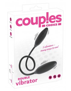 Korek analny wibrujący Couples Double Vibrator - Stymulatory i wibratory dla par - 1 2