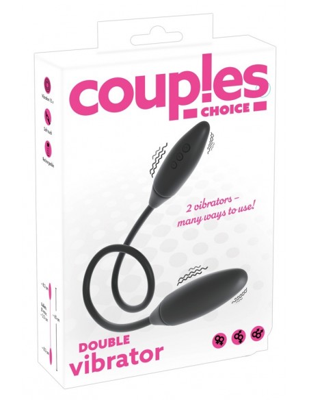 Korek analny wibrujący Couples Double Vibrator - Stymulatory i wibratory dla par - 2